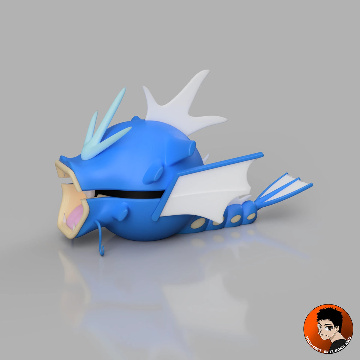 #0130 Gyarados - Handmade 3D Printed Pokémon Collector Decor Item