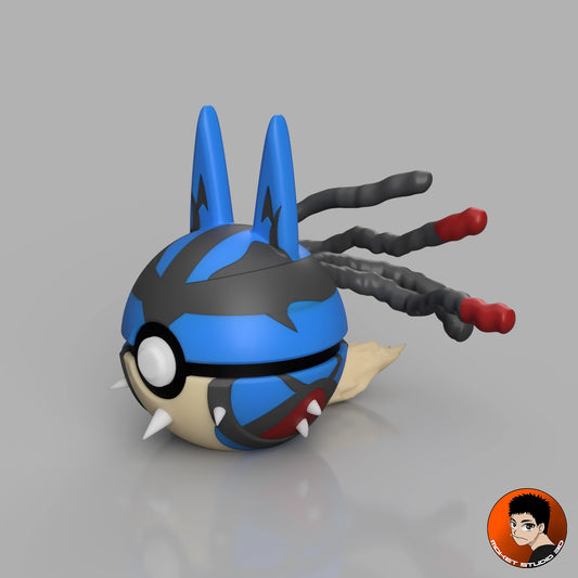 #0448 Mega-Lucario -Objet déco collector Pokémon fait main en impression 3D