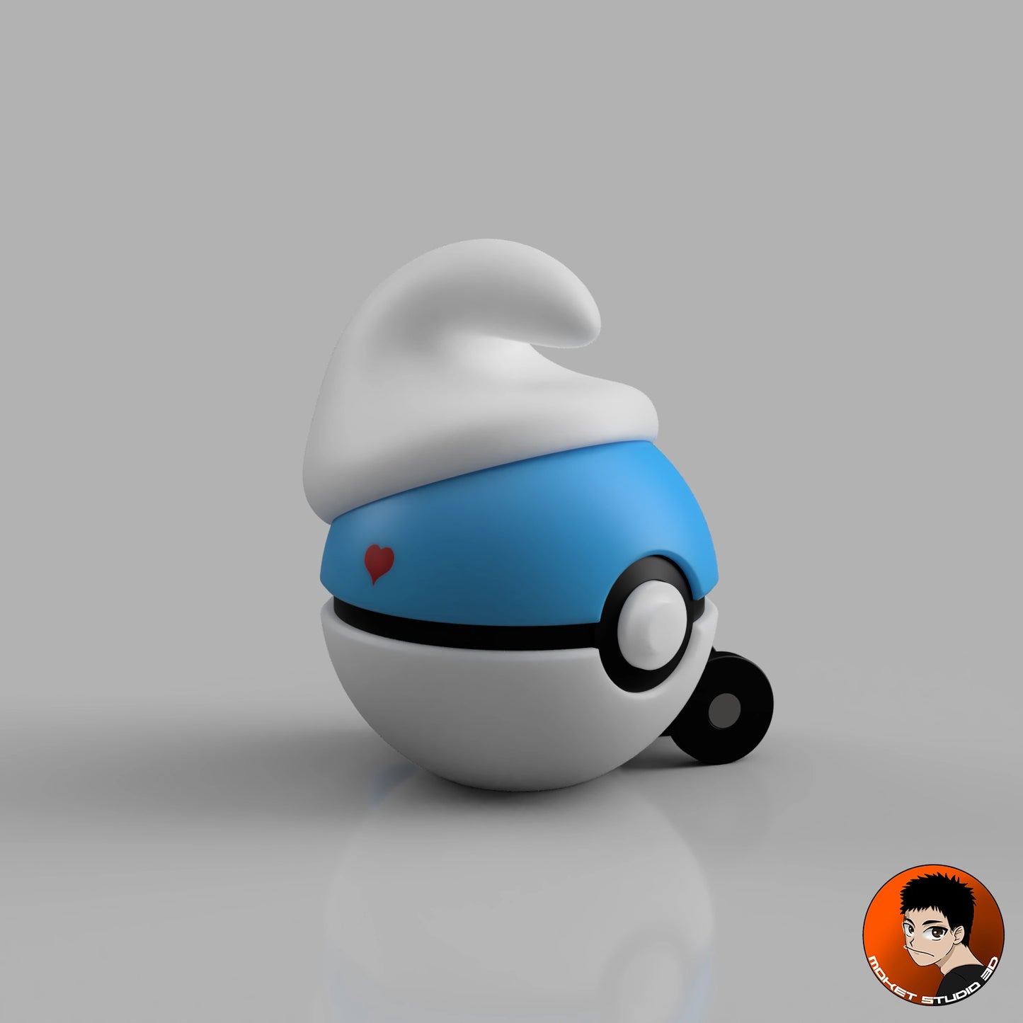 MS3D Ball Schtroumpf Costaud – Toute la force d’un petit bleu dans une sphère musclée ! 💪