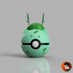Pack de 3 Balls #0001 #0004 #0007 Starter gen 1 avec support d'exposition - Attrapez-les Tous avec Style !