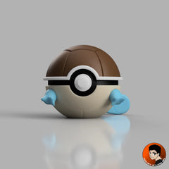 Pack de 3 Balls #0001 #0004 #0007 Starter gen 1 avec support d'exposition - Attrapez-les Tous avec Style !