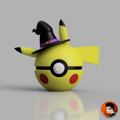 #0025 Pikachu Halloween - Objet déco collector Pokémon fait main en impression 3D