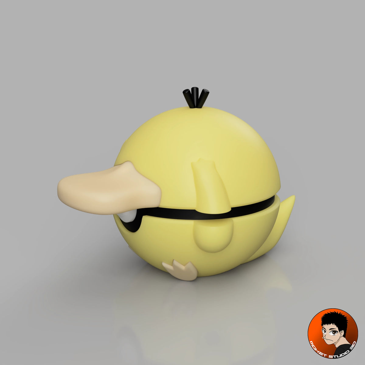 #0054 Psyduck - Handmade Pokémon collectible decorative item in 3D printing