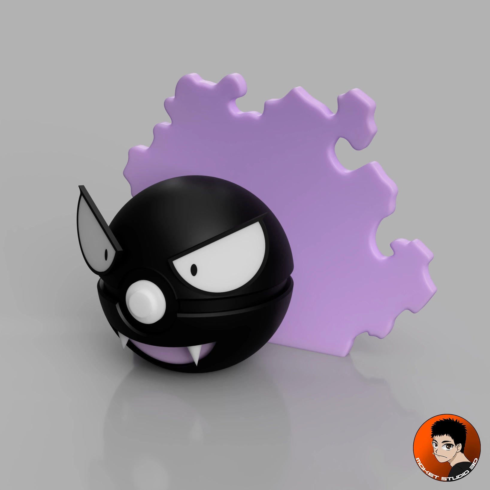 #0092 Fantominus - Objet déco collector Pokémon fait main en impression 3D