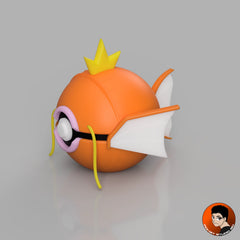 #0129 Magicarpe - Objet déco collector Pokémon fait main en impression 3D