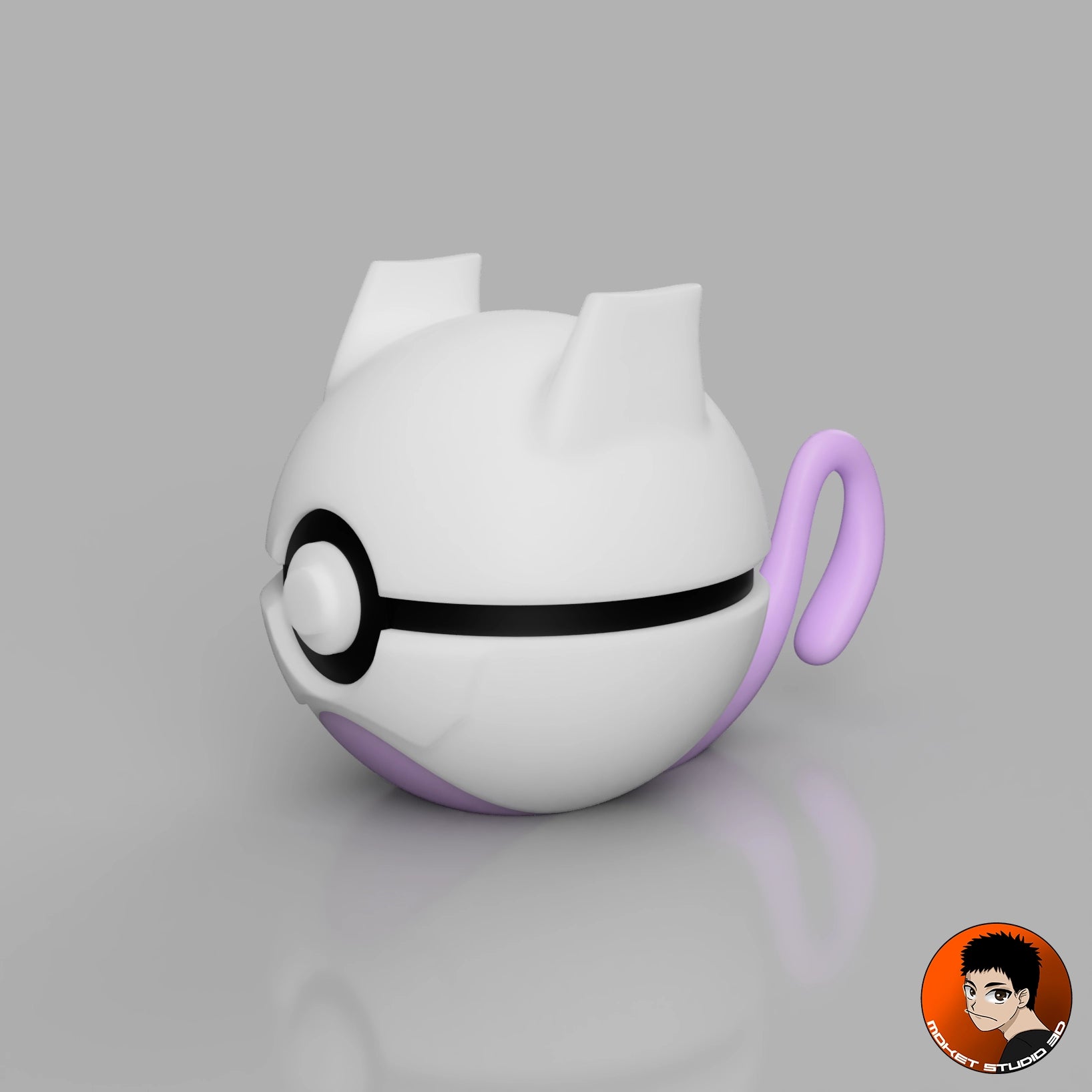 #0150 Mewtwo - Objet déco collector Pokémon fait main en impression 3D