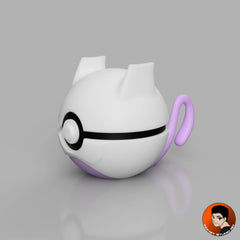 #0150 Mewtwo - Objet déco collector Pokémon fait main en impression 3D