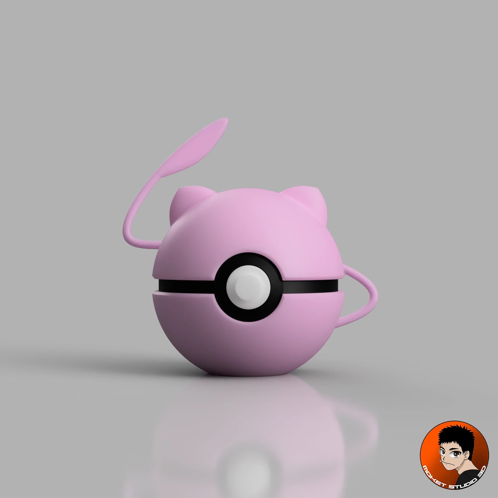 #0151 Mew - Objet déco collector Pokémon fait main en impression 3D