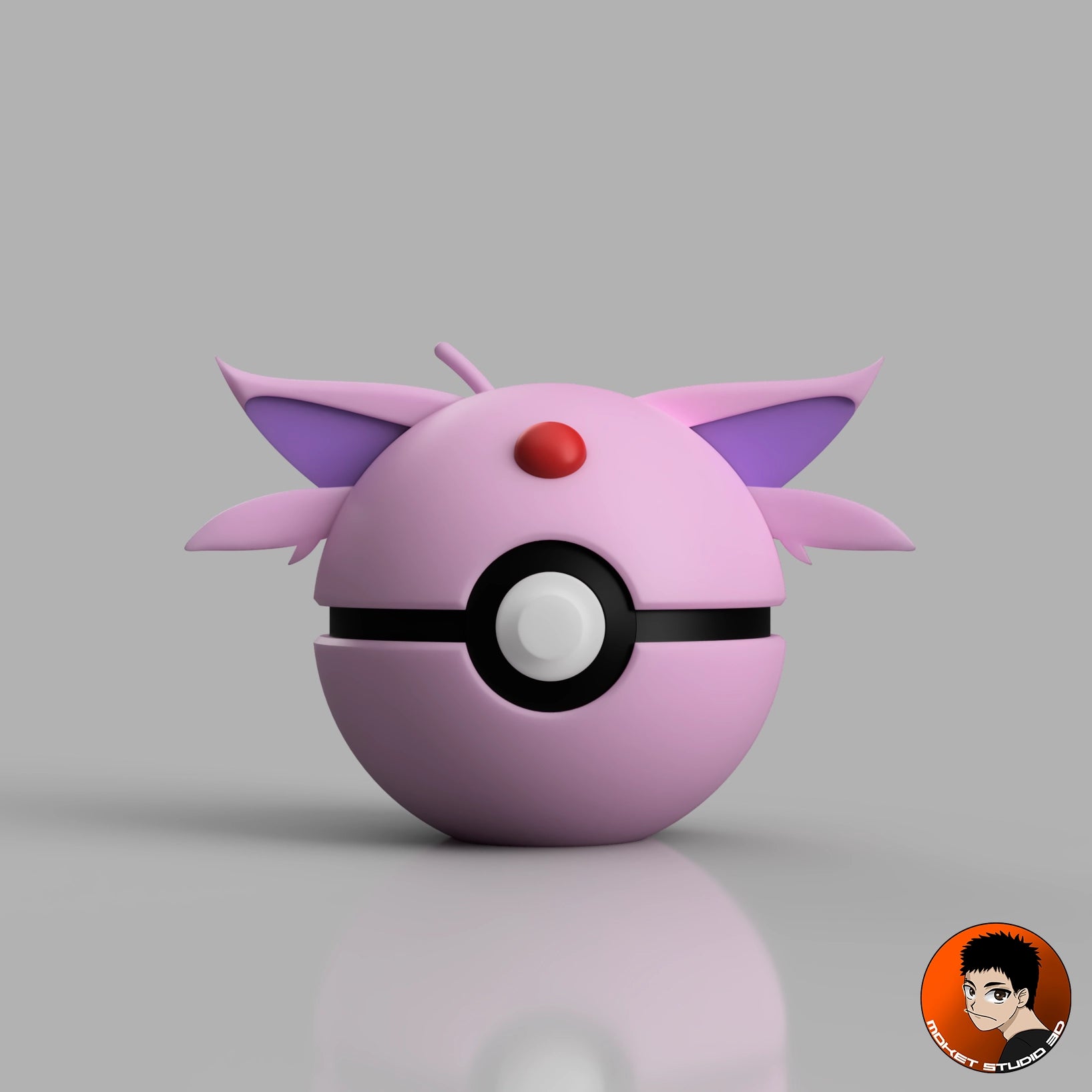 #0196 Mentali - Objet déco collector Pokémon fait main en impression 3D