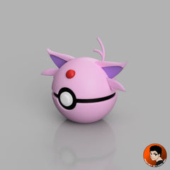 #0196 Mentali - Objet déco collector Pokémon fait main en impression 3D