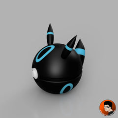 #0197 Noctali Shiny phosphorescent qui brille dans le noir - Objet déco collector Pokémon fait main en impression 3D