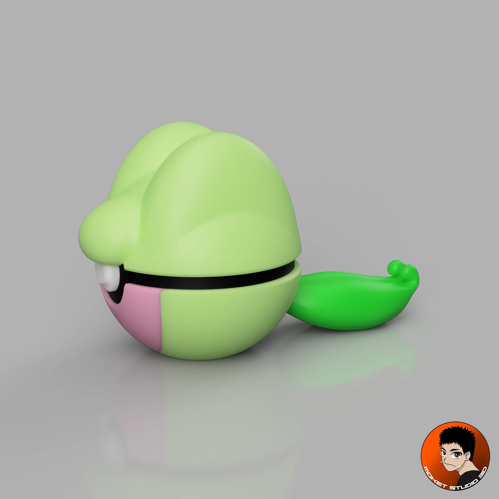 #0252 Arcko - Objet déco collector Pokémon fait main en impression 3D