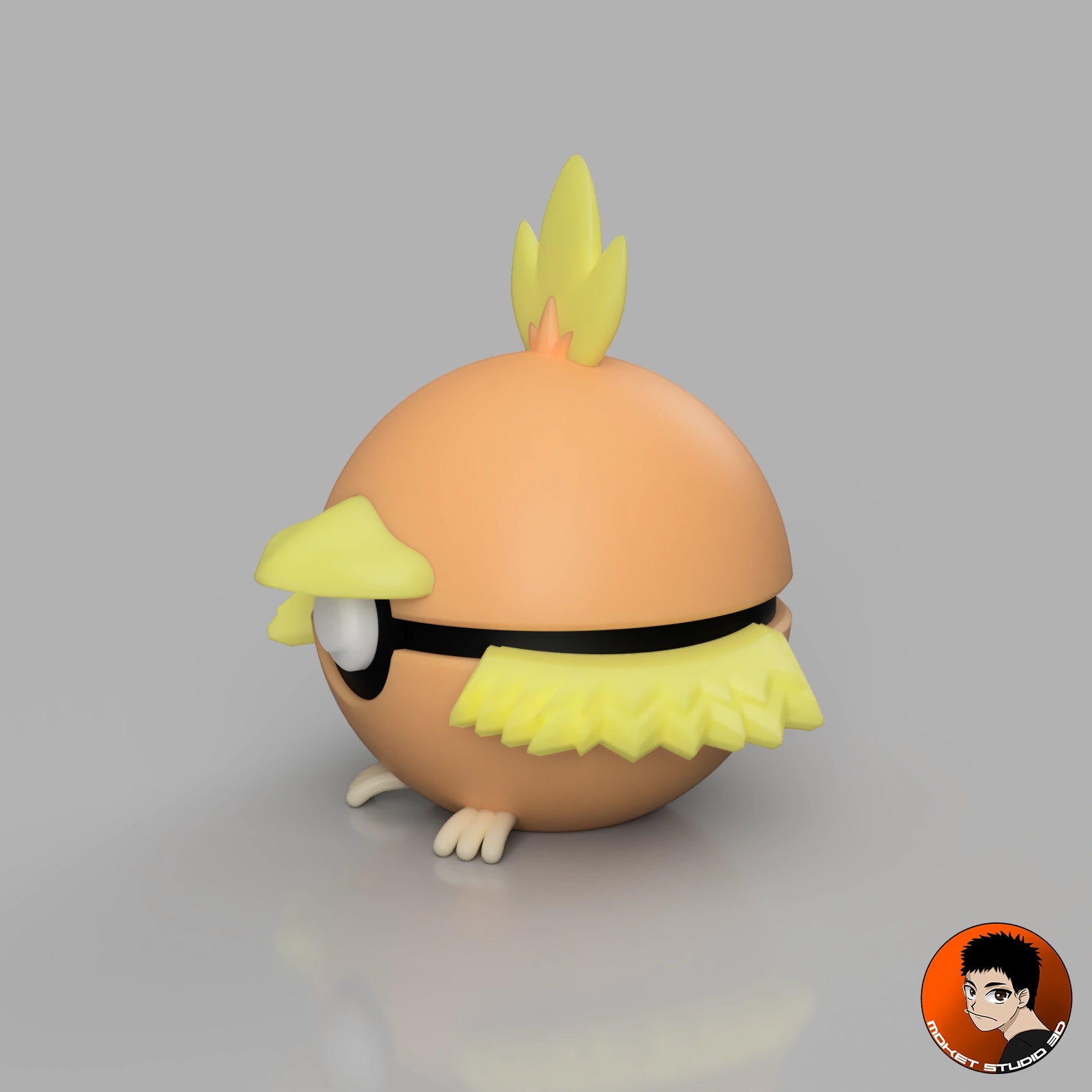 #0255 Poussifeu - Objet déco collector Pokémon fait main en impression 3D