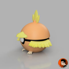 #0255 Poussifeu - Objet déco collector Pokémon fait main en impression 3D