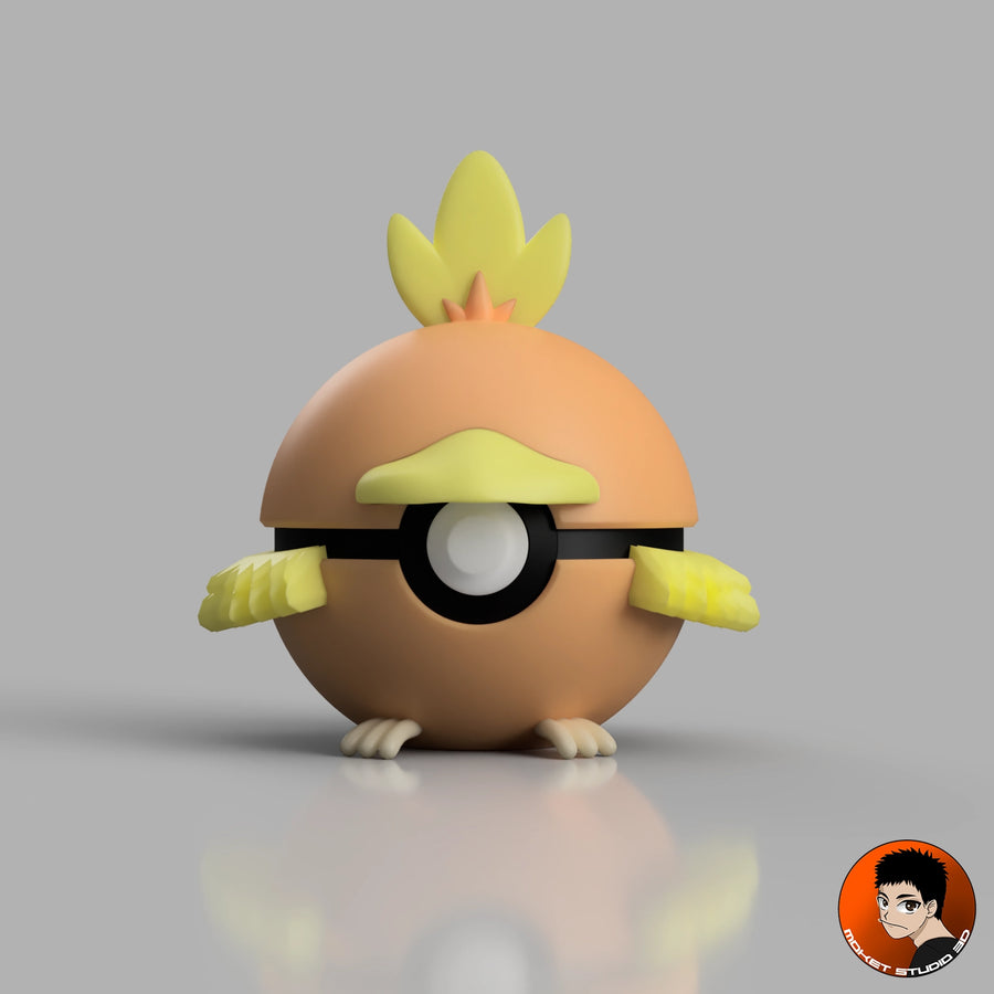 #0255 Poussifeu - Objet déco collector Pokémon fait main en impression 3D
