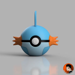 Pack de 3 Balls #0252 #0255 #0258 Starter gen 3 avec support d'exposition - Objet déco collector Pokémon fait main en impression 3D