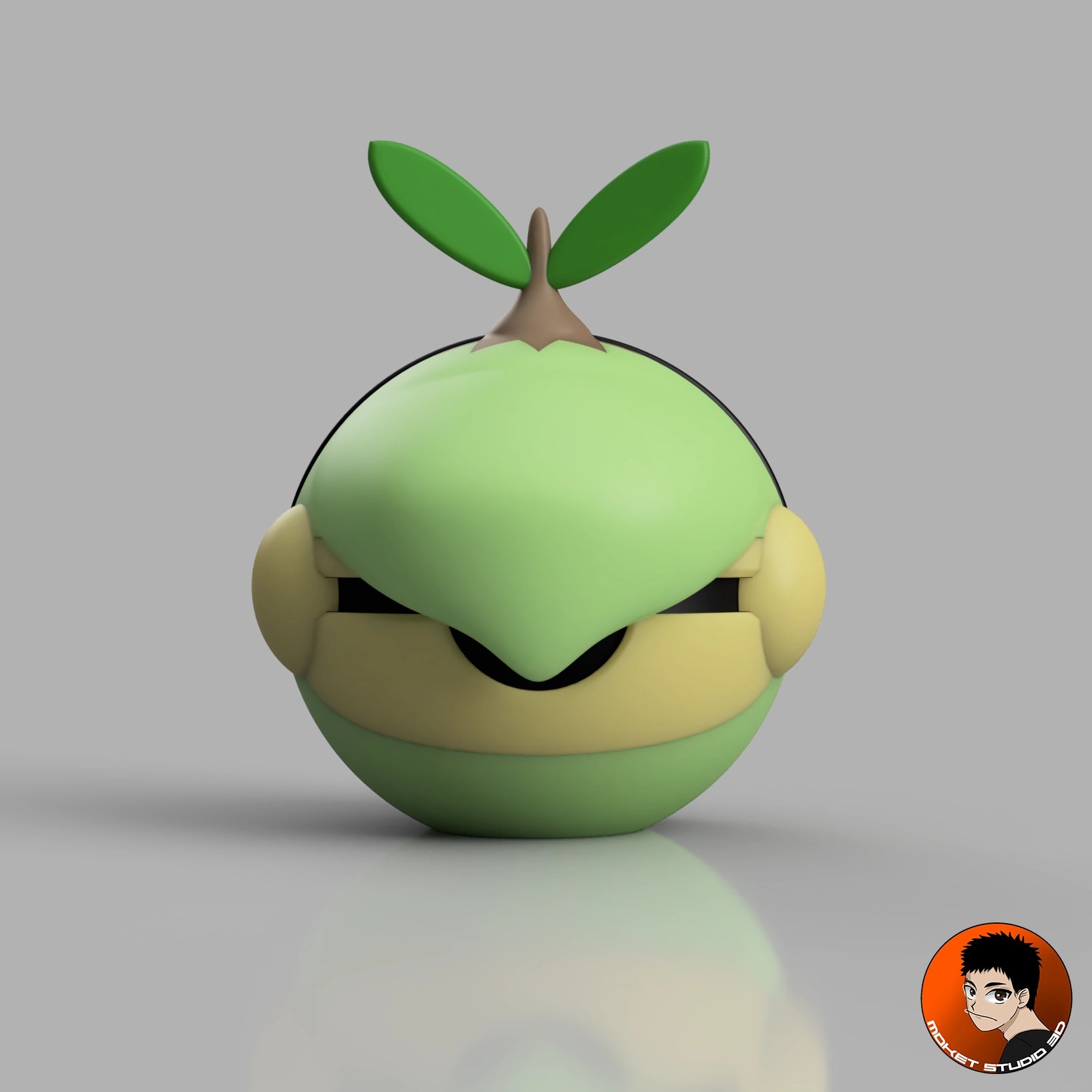 #0387 Tortipouss - Objet déco collector Pokémon fait main en impression 3D