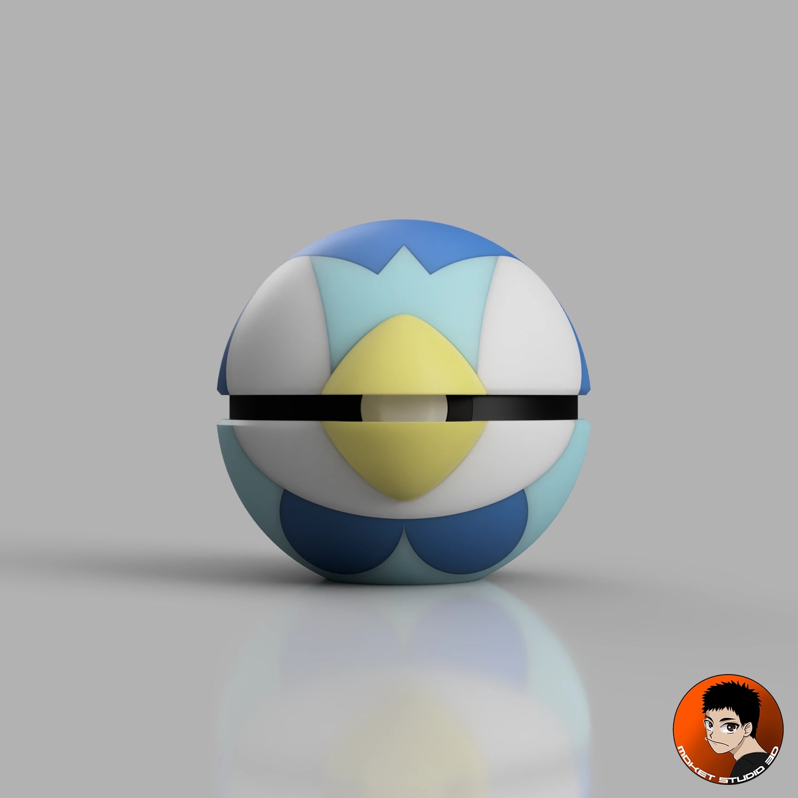 #0393 Tiplouf - Objet déco collector Pokémon fait main en impression 3D