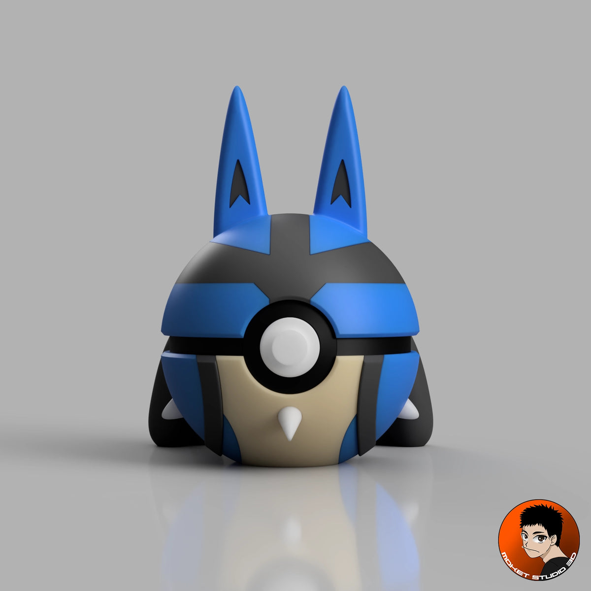 #0448 Lucario - Handcrafted Pokémon Collector's Decorative Item in 3D Print