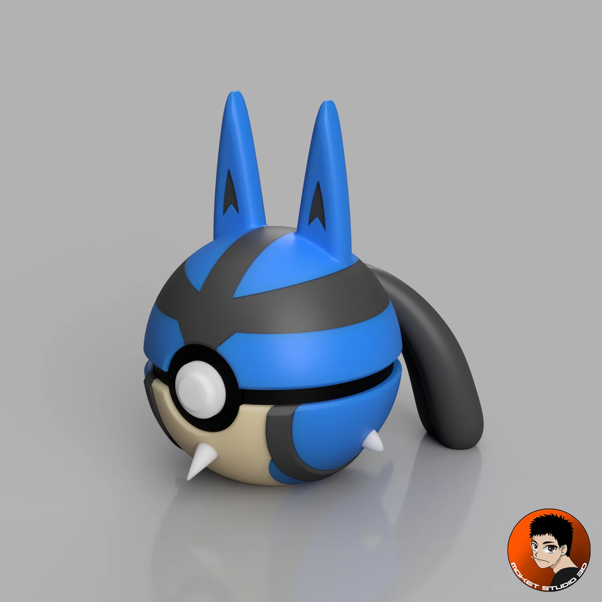 #0448 Lucario - Handcrafted Pokémon Collector's Decorative Item in 3D Print