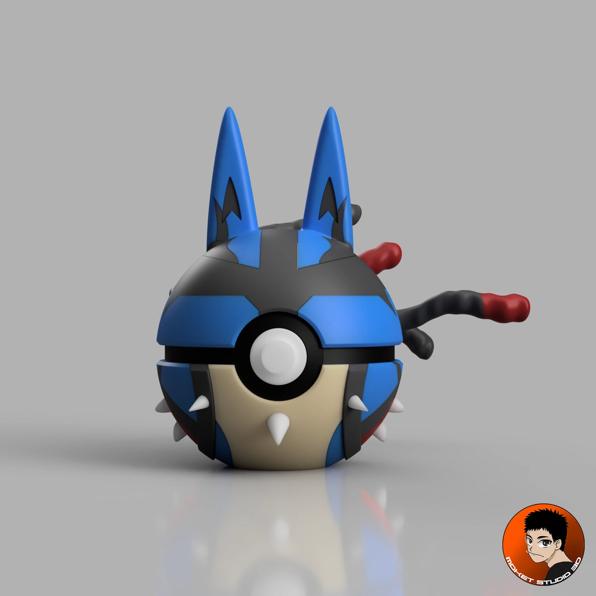 #0448 Mega-Lucario -Handmade Pokémon Collector Decorative Object in 3D Print
