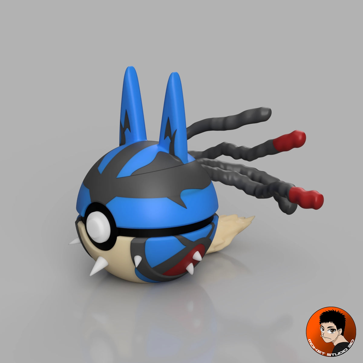 #0448 Mega-Lucario -Handmade Pokémon Collector Decorative Object in 3D Print