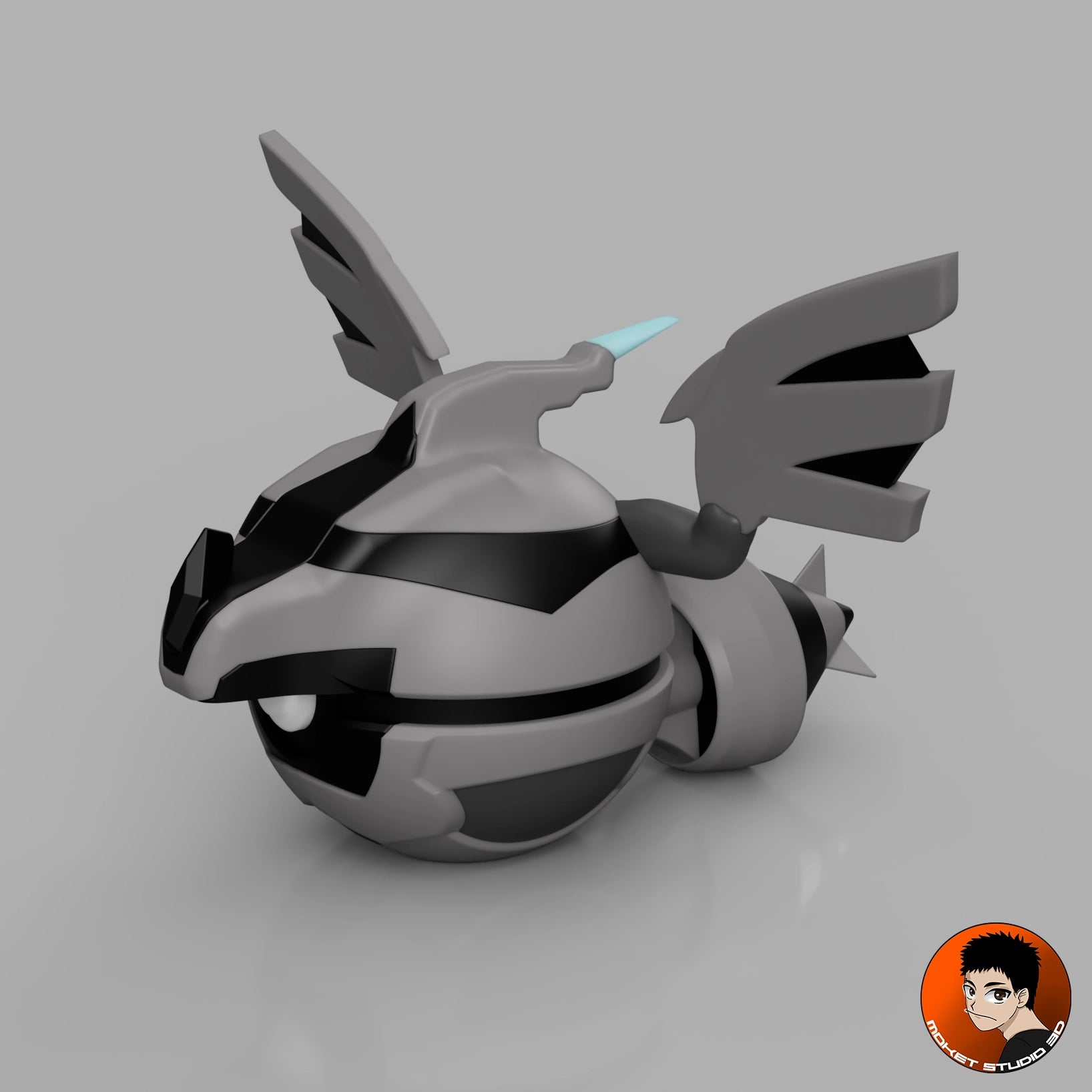 #0644 Zekrom - Objet déco collector Pokémon fait main en impression 3D