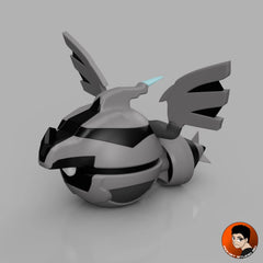 #0644 Zekrom - Objet déco collector Pokémon fait main en impression 3D