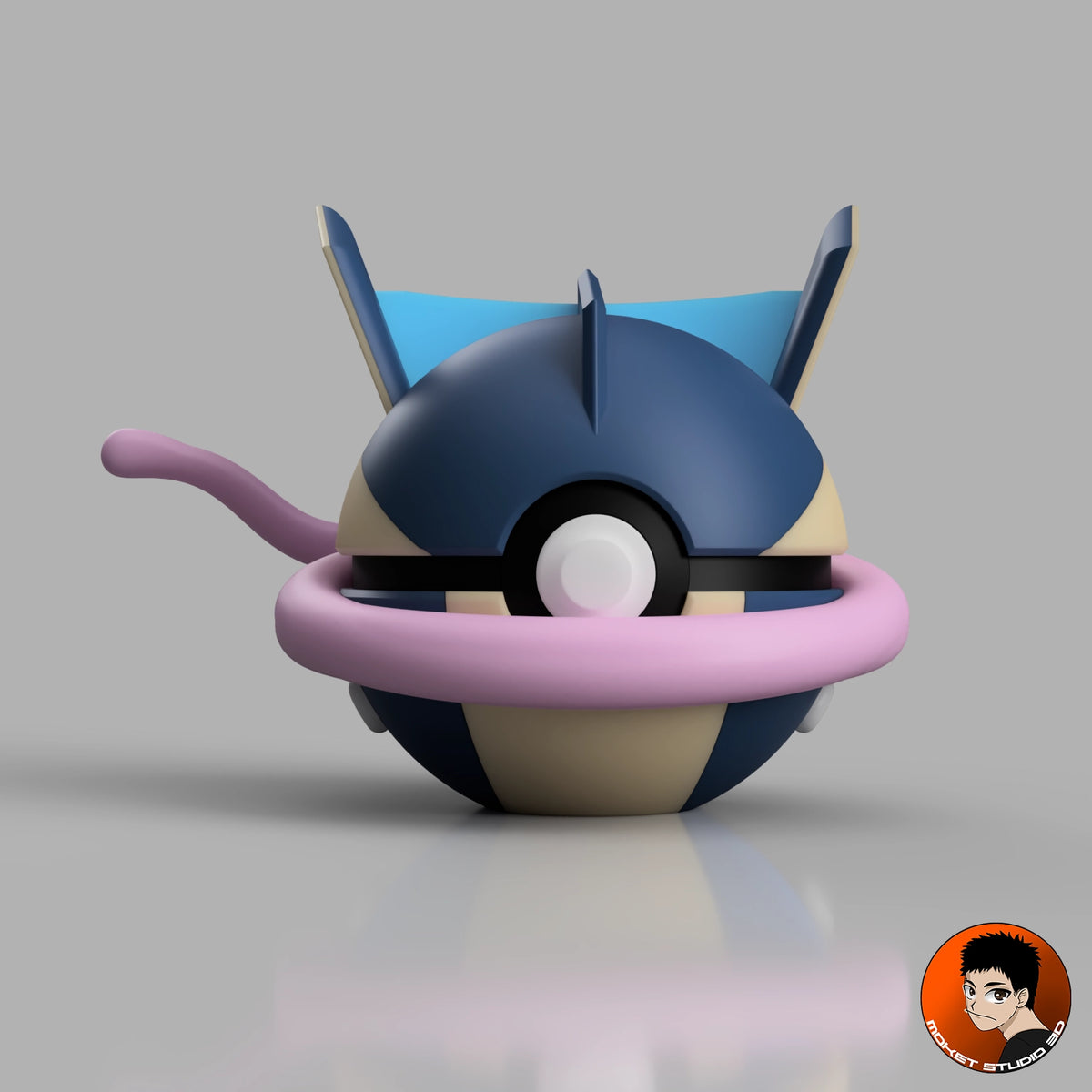 #0658 Greninja - Handcrafted collectible Pokémon decorative item made with 3D printing
