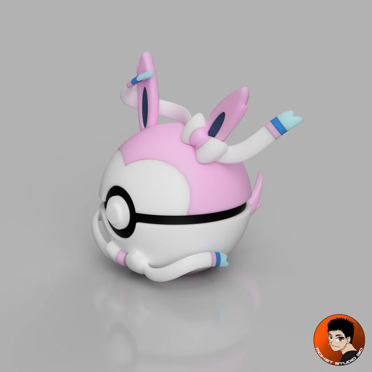 #0700 Nymphali - Objet déco collector Pokémon fait main en impression 3D