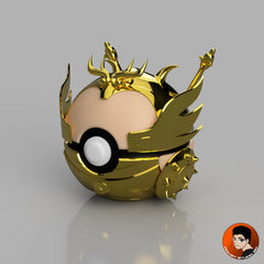 MS3D Ball Chevalier d’Or de la Balance en PLA – La justice et l’équilibre réunis dans une sphère mythique ⚖️✨🛡️
