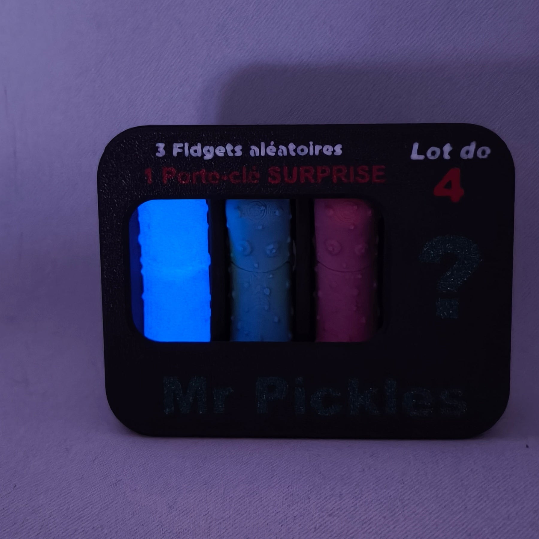 Pack de 4 Porte-clés Fidget Cornichons "Mr. Pickles" en PLA - Plus de Fun à Partager !