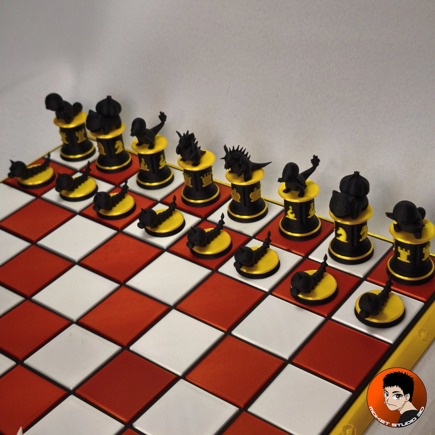 Set de pièces d’Échecs Pokémon – 16 pièces personnalisables