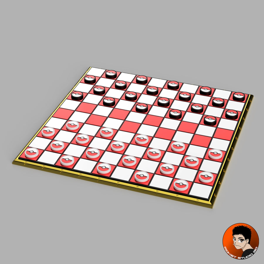 Jeu de Dames Pokémon – Plateau + pions