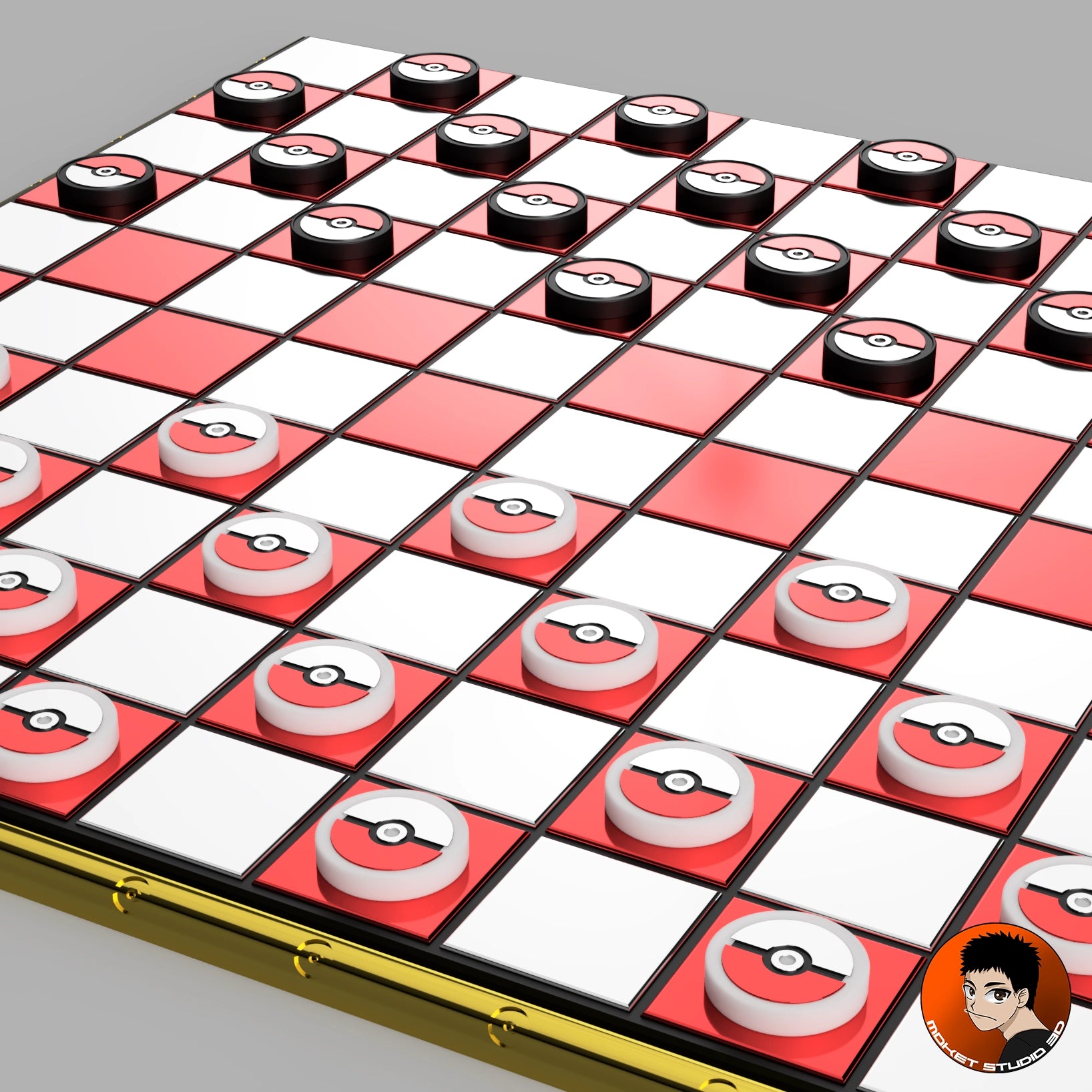 Set de 20 Pions – Jeu de Dames Pokémon