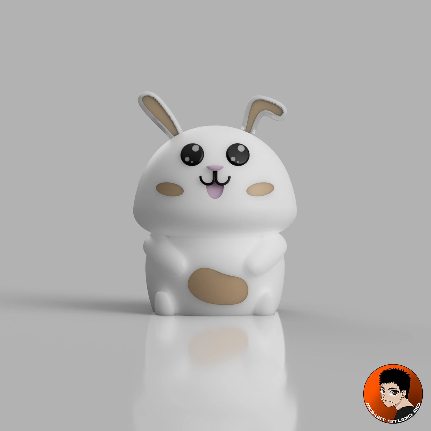 Porte-clé Kawaii – Lapin Blanc Douceur