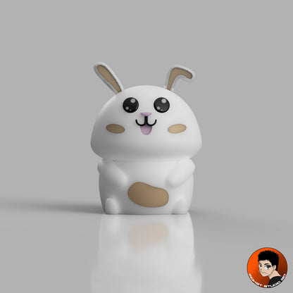 Porte-clé Kawaii – Lapin Blanc Douceur