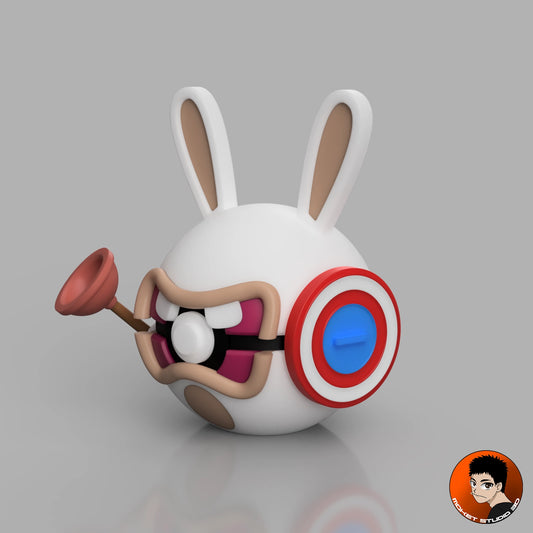MS3D Ball Lapin Crétin Captain Trash – Un héros… très crétin ! 🐰🛡️😂