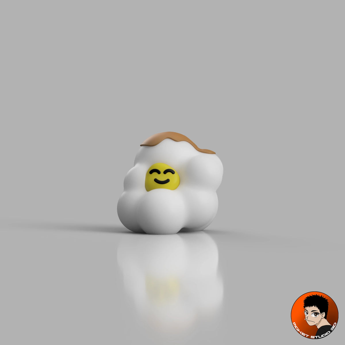 MS3D Kawaii Schlüsselanhänger – Lächelndes Popcorn