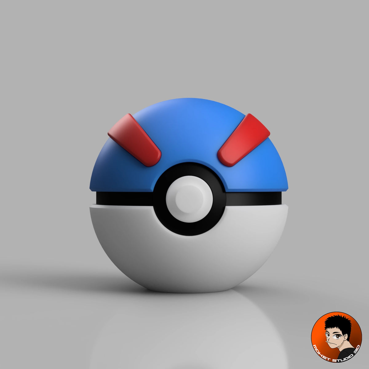 Superball – Handgemachtes Pokémon-Sammlerstück aus dem 3D-Drucker