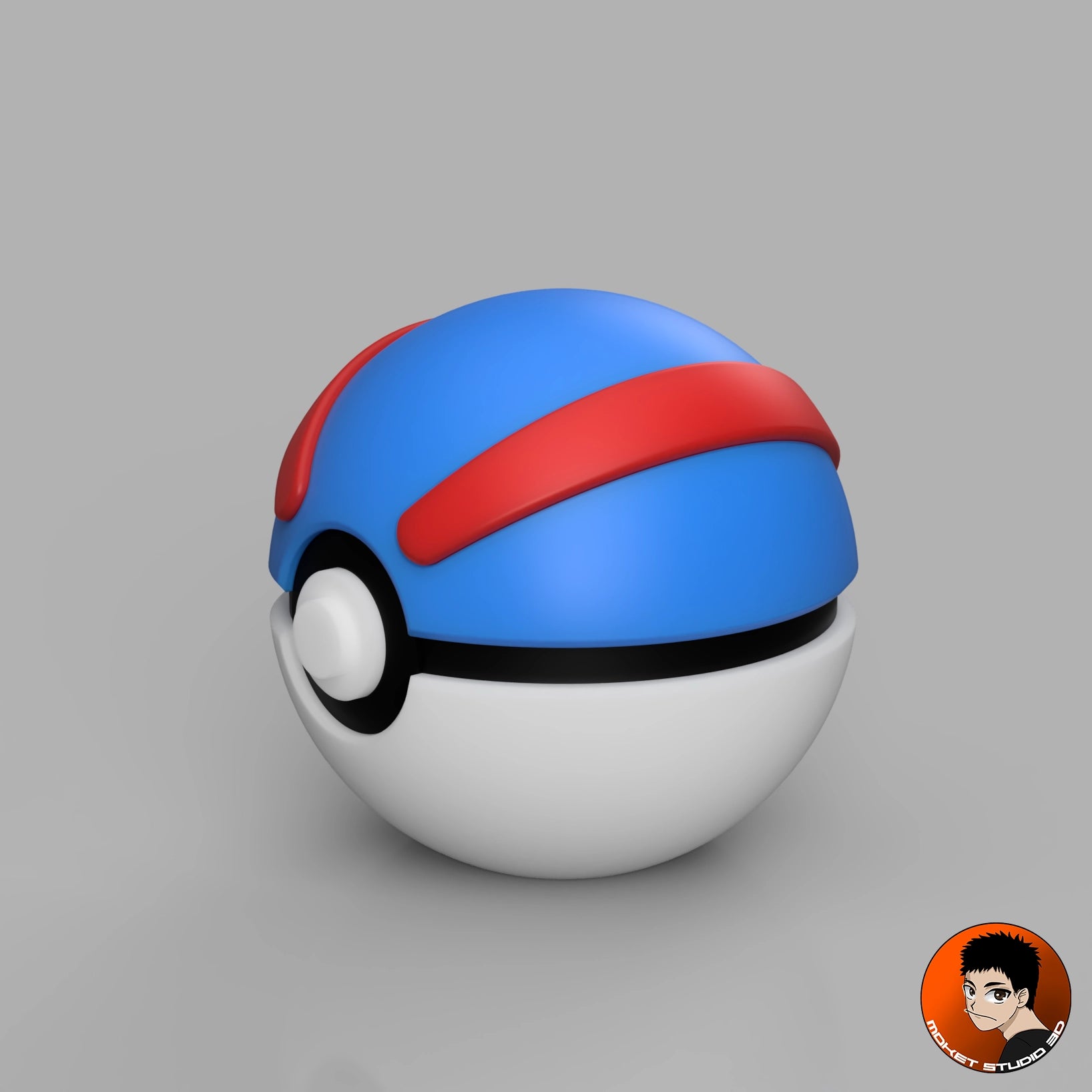 Super Ball - Objet déco collector Pokémon fait main en impression 3D