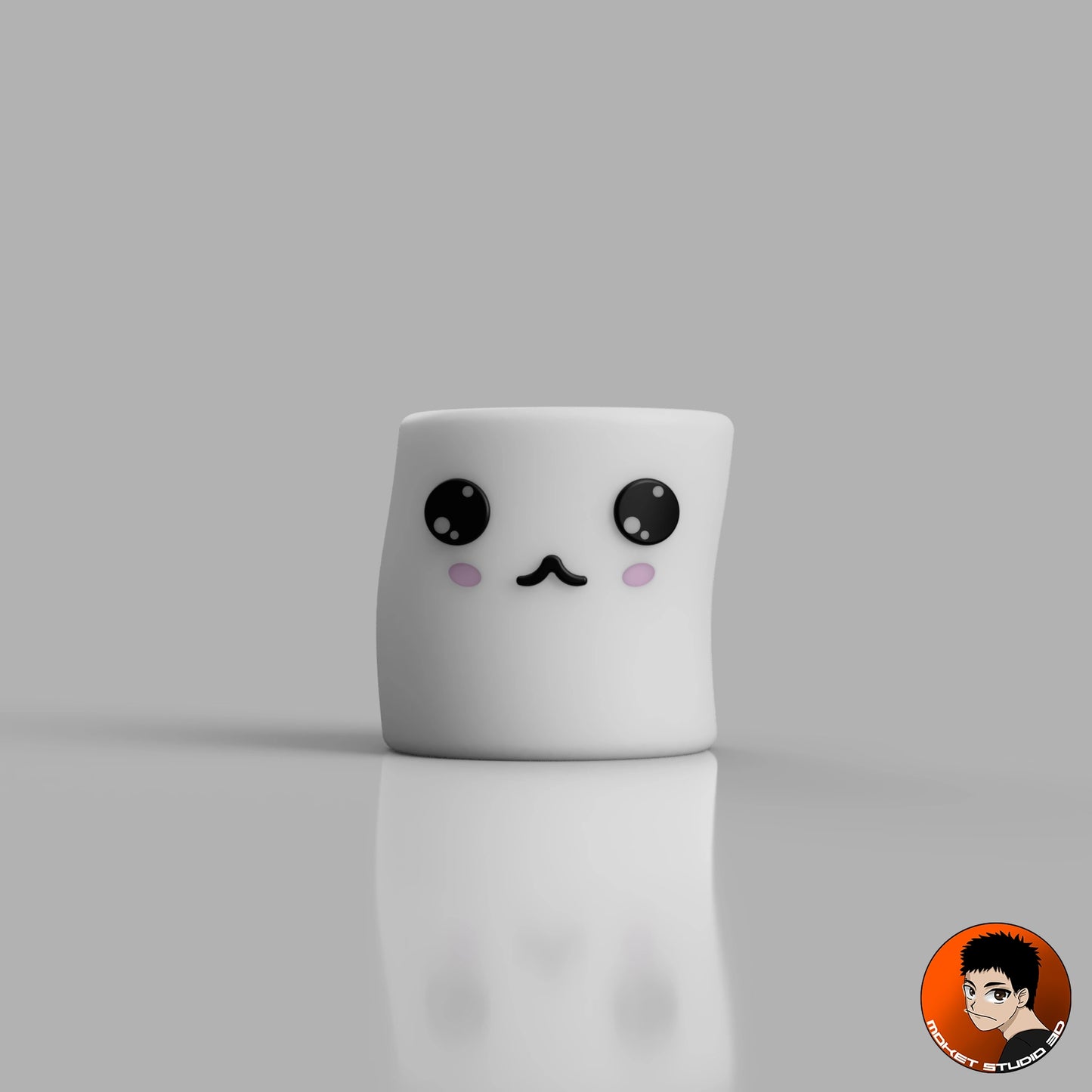 Porte-clé Kawaii – Mr Marshmallow