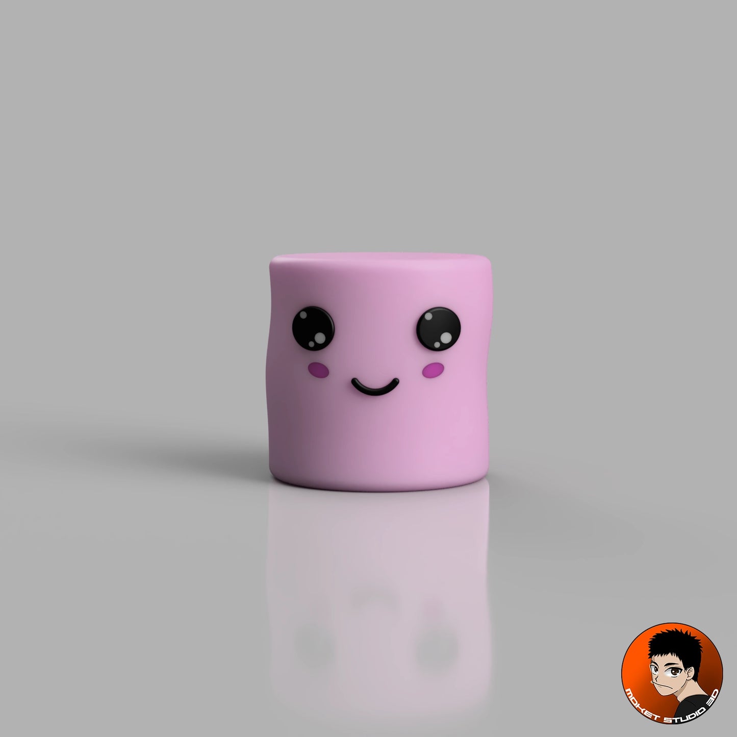 Porte-clé Kawaii – Mme Marshmallow